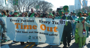 AORN members march in Chicago's St. Patrick's Day parade