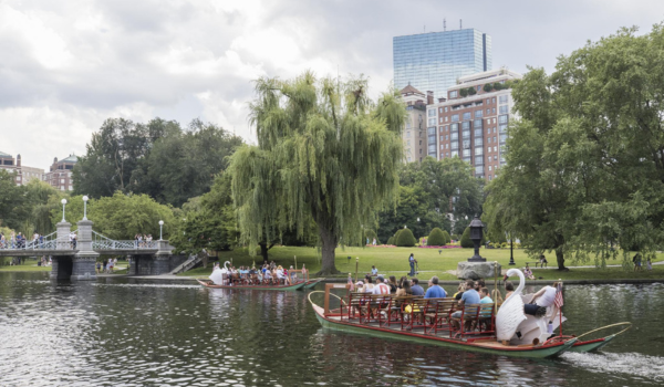 River in Boston with city backdrop.